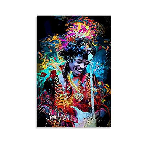 NENBN Jimi Hendrix Kunst-Poster, dekoratives Gemälde, Leinwand, Wandkunst, Wohnzimmer, Poster, Schlafzimmer, Gemälde, 60 x 90 cm von NENBN