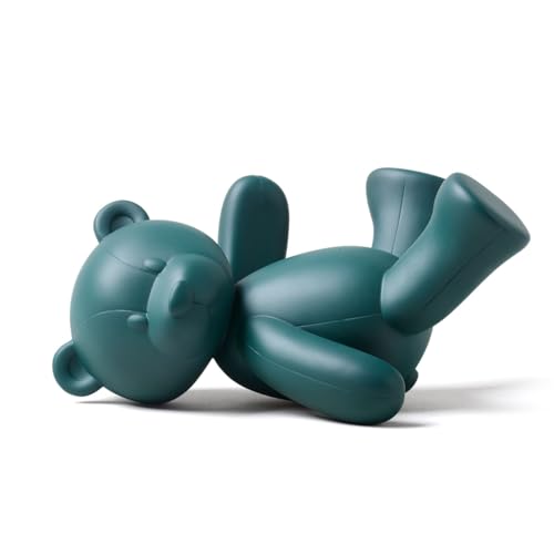 NENBOLEC Bär Dekor Figuren Modern Skulptur Arts Tier Statue Geschenk Polyresin Grün 28cm von NENBOLEC