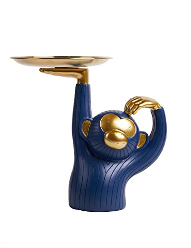NENBOLEC Affen Skulptur Figuren Modern Geschenk Dekor Vorratsdosen Keksdose Polyreisn 25cm von NENBOLEC