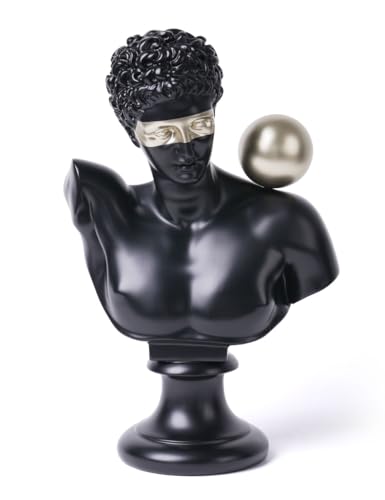NENBOLEC Modern Skulptur Geschenk Abstrakte Arts Griechische Büste Dekor Figuren Polyresin Schwarz 35cm von NENBOLEC