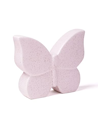 NENBOLEC Schmetterling Statue Skulptur Modern Geschenk Arts Tier Dekor Keramik Cream 17cm von NENBOLEC
