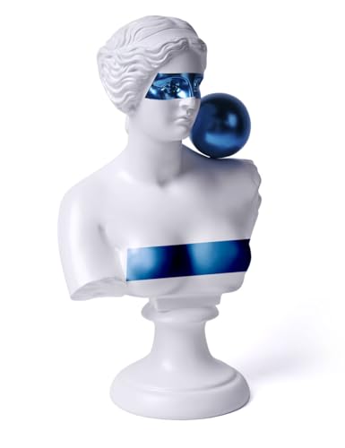 NENBOLEC Modern Skulptur Geschenk Abstrakte Arts Griechische Büste Dekor Figuren Polyresin Weiß 35cm von NENBOLEC