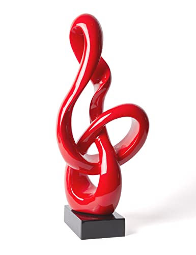 NENBOLEC Musiker Skulptur Statue Musik Dekor Figuren Modern Arts Klavier Geschenk Wohnzimmer Kunst Polyresin Ornament Rot 57cm von NENBOLEC