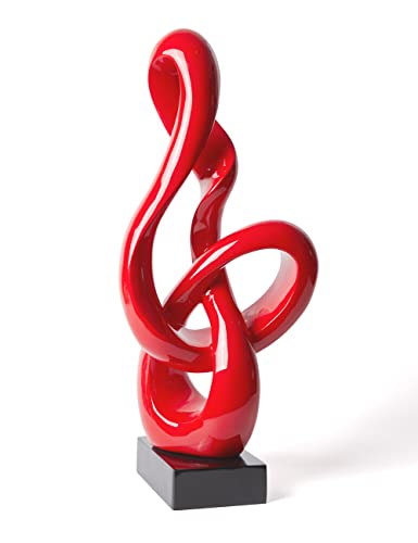 NENBOLEC Musik Dekor Skulptur Musiker Statue Geschenk Modern Arts Polyresin Rot 57cm von NENBOLEC