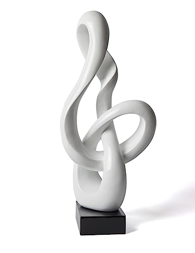 NENBOLEC Musiker Skulptur Statue Musik Dekor Figuren Modern Arts Klavier Geschenk Wohnzimmer Kunst Polyresin Ornament Weiß 57cm von NENBOLEC