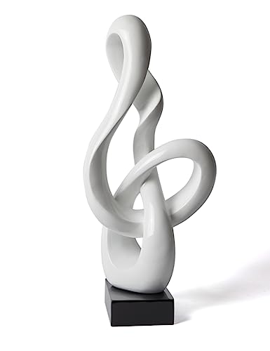 NENBOLEC Musik Dekor Skulptur Musiker Statue Geschenk Modern Arts Polyresin Weiß 57cm von NENBOLEC