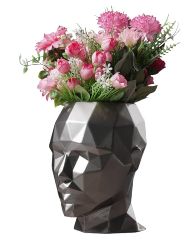 NENBOLEC Pflanzen Blumentopf Modern Skulptur Arts Geschenk Kopf Figuren Dekor Statue Wohnzimmer Ornament Polyresin Pflanzkübel 22cm von NENBOLEC