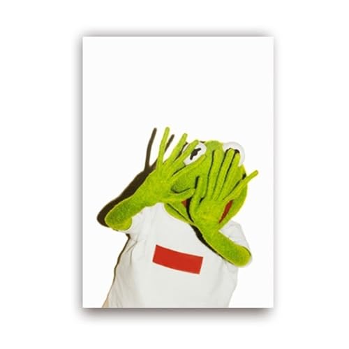 Kermit der Frosch-Dekor-Leinwand moderne Wand Kunstdruck Malerei Hot Fashion Fantasie Wand Pictures Home Kunst Wanddekoration (Color : 8, Size : 50x70 cm) von NENDERT