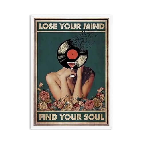 Lose Your Mind Finden Sie Ihre Seele Zitat Poster und Drucke Musik Wandkunst Moderne Leinwand Gemälde Bilder for Wohnzimmer Wohnkultur (Color : A, Size : 50x70CM No Frame) von NENDERT