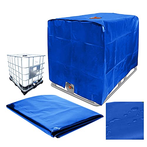 NENGGE IBC Tank Container 1000L Abdeckung wasserdichte IBC Wassertank Abdeckplane IBC Cover UV-Schutz Folie mit Lochauschnitt Staubdicht IBC Behälter UV-Folie Schutzplane Schutzhülle Cover,Blau von NENGGE