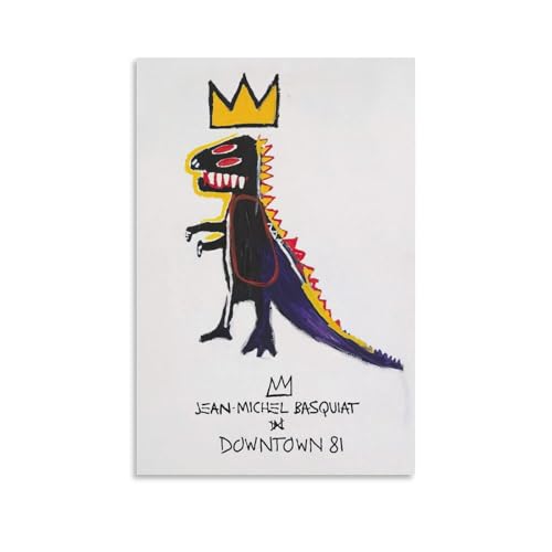 NENGKUAI Graffiti-Kunst-Poster, Jean-Michel Basquiat, Straßenkunst, ohne Titel, Leinwanddruck, dekoratives Gemälde (2401), ungerahmt, 50 x 75 cm von NENGKUAI