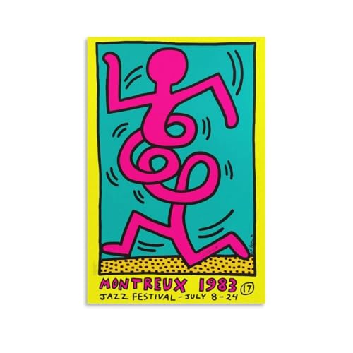 NENGKUAI Keith Haring Poster 1983 Montreux Jazz Festival 3 Wandkunst Poster Leinwanddruck dekorative Malerei; Unframe; 30 x 45 cm NENGKUAI Keith Haring Poster 1983 Montreux Jazz Festival 3 Wandkunst Poster Leinwanddruck dekorative Malerei; Unframe; 30 x 45 cm von NENGKUAI