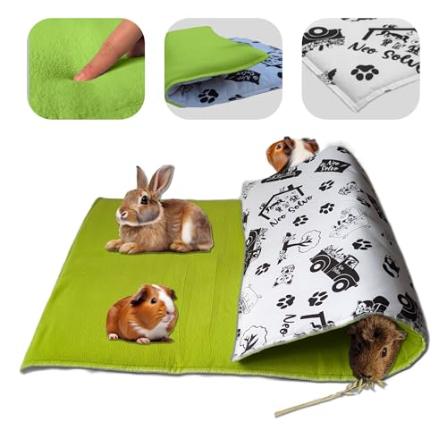 NEO SOLVO Fleece Spielplatzmatte für Meerschweinchen und Kaninchen - Alles in einem: eine Decke, EIN riesiger Tunnel, EIN Haus, EIN Kissen und EIN Bett - 60 cm x 120 cm - Grün NEO SOLVO Fleece Spielplatzmatte für Meerschweinchen und Kaninchen - Alles in einem: eine Decke, EIN riesiger Tunnel, EIN Haus, EIN Kissen und EIN Bett - 60 cm x 120 cm - Grün von NEO SOLVO