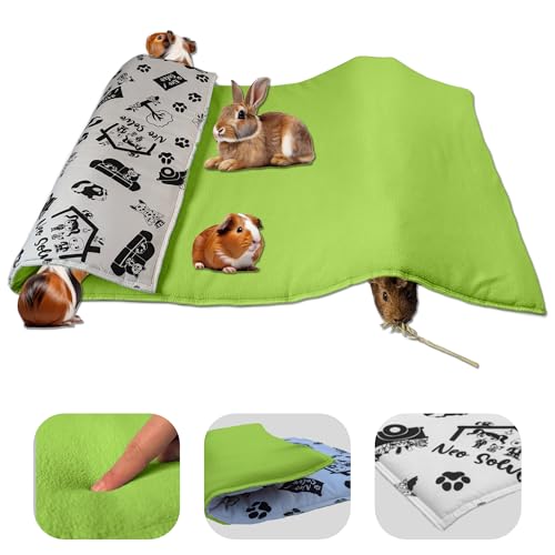 NEO SOLVO Fleece Spielplatzmatte für Meerschweinchen und Kaninchen - Alles in einem: eine Decke, EIN riesiger Tunnel, EIN Haus, EIN Kissen und EIN Bett - 70 cm x 140 cm - Grün NEO SOLVO Fleece Spielplatzmatte für Meerschweinchen und Kaninchen - Alles in einem: eine Decke, EIN riesiger Tunnel, EIN Haus, EIN Kissen und EIN Bett - 70 cm x 140 cm - Grün von NEO SOLVO