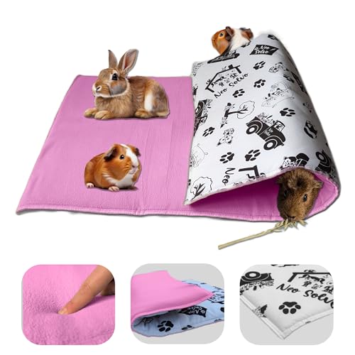 NEO SOLVO Fleece Spielplatzmatte für Meerschweinchen und Kaninchen - Alles in einem: eine Decke, EIN riesiger Tunnel, EIN Haus, EIN Kissen und EIN Bett - 70 cm x 105 cm - Rosa NEO SOLVO Fleece Spielplatzmatte für Meerschweinchen und Kaninchen - Alles in einem: eine Decke, EIN riesiger Tunnel, EIN Haus, EIN Kissen und EIN Bett - 70 cm x 105 cm - Rosa von NEO SOLVO