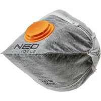 Neo Tools - 3 Stk. FFP1 Atemschutzmasken faltbar mit Aktivkohlefilter und Ventil von NEO TOOLS