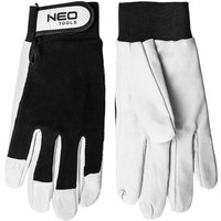 Neo Tools - Arbeitshandschuhe Leder mit Klettverschluss, Vollnarben Schweinsleder 10 von NEO TOOLS