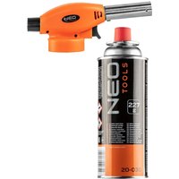Aufschraubbarer Gasbrenner + Butangaskartusche, 227g Aufschraubbarer Gasbrenner + Butangaskartusche, 227g von NEO TOOLS