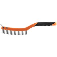 Drahtbürste, Stahldraht, 3x19-reihig, mit Schaber von NEO TOOLS