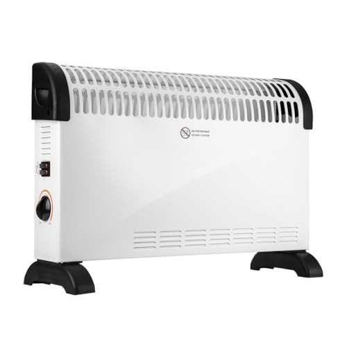 NEO TOOLS Elektroheizung, 2000 W Konvektor Heizung Freistehend, Elektroheizung, Heizung Elektrisch, Heizkörper Elektrisch mit Thermostat | 3 Heizstufen - 750, 1250, 2000 W | Weiß von NEO TOOLS