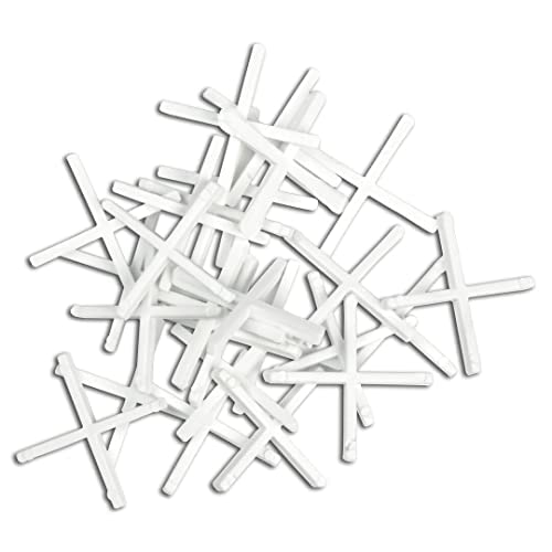 NEO TOOLS Fliesenkreuze aus Kunststoff, 7 Größen, 1-5 mm, 100/150/200 Stück, universelles, wiederverwendbares, gleichmäßige Abstände zwischen den Fliesen (200, 1,5mm) von NEO TOOLS