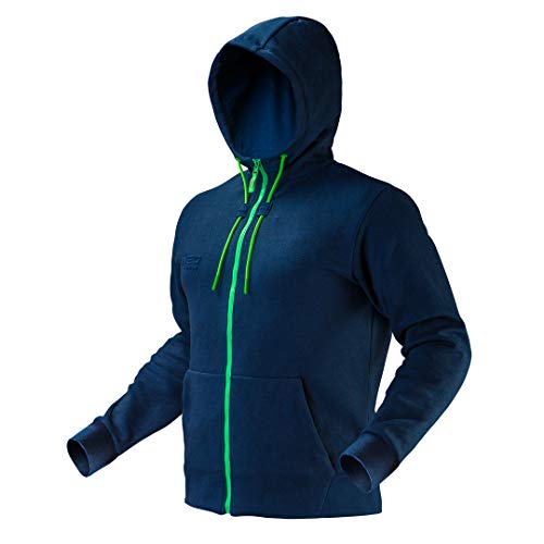 Neo Tools Herren leichte Arbeitsjacke mit Kapuze und Reißverschluss, langarm, Gr. S-XXXL, Jersey-Stoff aus 67% Baumwolle und 33% Polyester 300 g/m2, konform mit EN ISO 13688:2015 von NEO TOOLS