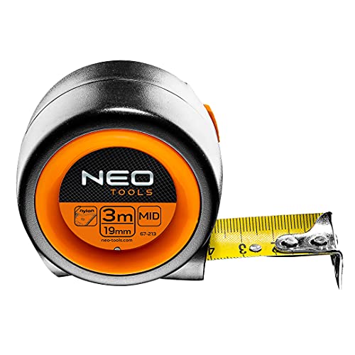 NEO TOOLS Kompaktes Stahlrollbandmaß 3 m x 19 mm, Magnet von NEO TOOLS
