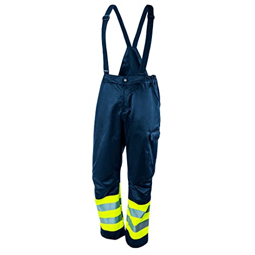 NEO TOOLS Profi Arbeitslatzhose mit Reflektoren Warnlatzhose Warnschutz Latzhose Arbeitshose Schutzhose Sicherheitshose S-XXL von NEO TOOLS