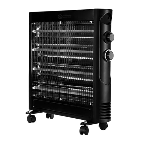 NEO TOOLS Quarz-Infrarot Standheizstrahler Infrarotheizung Herstellergarantie Heizkörper in ein paar Minuten auf Betriebstemperatur praktische Heizer Heizstrahler Beheizung Infrarotheizer (600W/1200W) von NEO TOOLS