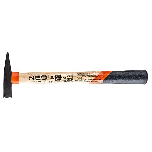 NEO TOOLS Schlosserhammer 1 Stück, Eschestiel, 100 g Kopfgewicht | Geschmiedeter und Gehärtet Hammerkopf, Holzstiel NEO TOOLS Schlosserhammer 1 Stück, Eschestiel, 100 g Kopfgewicht | Geschmiedeter und Gehärtet Hammerkopf, Holzstiel von NEO TOOLS