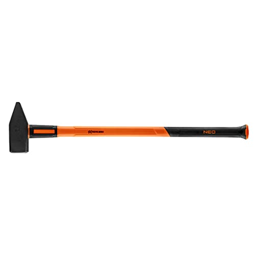 NEO TOOLS Schreinerhammer, Glasfaserstiel, ergonomisch gummierter Griff, geschmiedeter Schaft, geschliffen, induktiv gehärtet, GS- und TÜV Rheinland-Zertifikate, DIN 1193 (5 kg) von NEO TOOLS