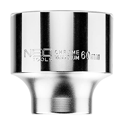NEO TOOLS Sechskantaufsatz 3/4", 60 mm, CrV-Stahl, DIN3124, TÜV-Zertifikat M+T, 25 Jahre Garantie Neo 08-341 von NEO TOOLS