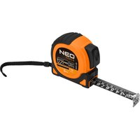 Super Black Stahlbandmaß 5 m x 19 mm, Auto-Lock, zwei Stopptasten, Magnet von NEO TOOLS