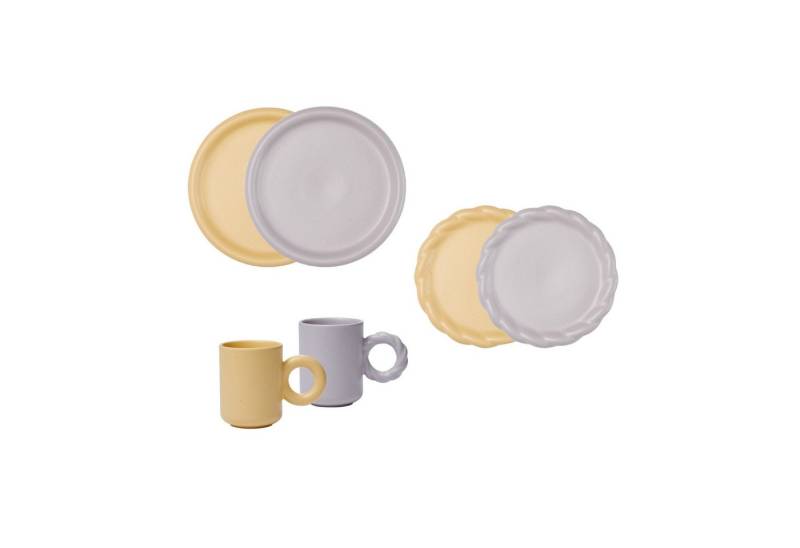 NEOFLAM® Geschirr-Set Better Finger Geschirr Set, 6tlg. (6-tlg), Keramik, 100% natürliche Keramik, Ofen-, Microwellen- & Spülmaschinenfest von NEOFLAM®