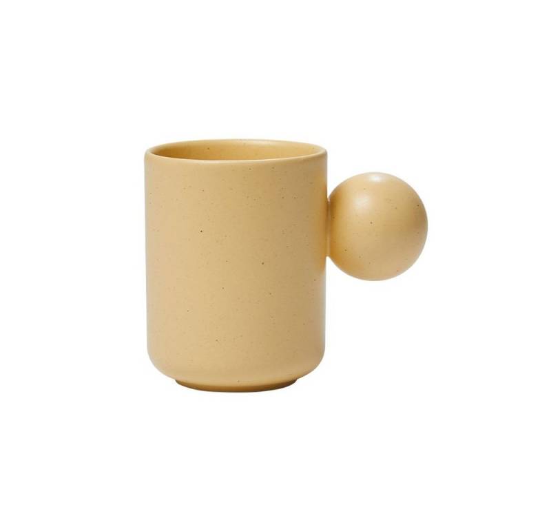 NEOFLAM® Tasse Better Finger Keramiktasse Ball - 300ml Gelb, Keramik, 100% natürliche Keramik, Frei von PFAS, Blei & Cadmium von NEOFLAM®