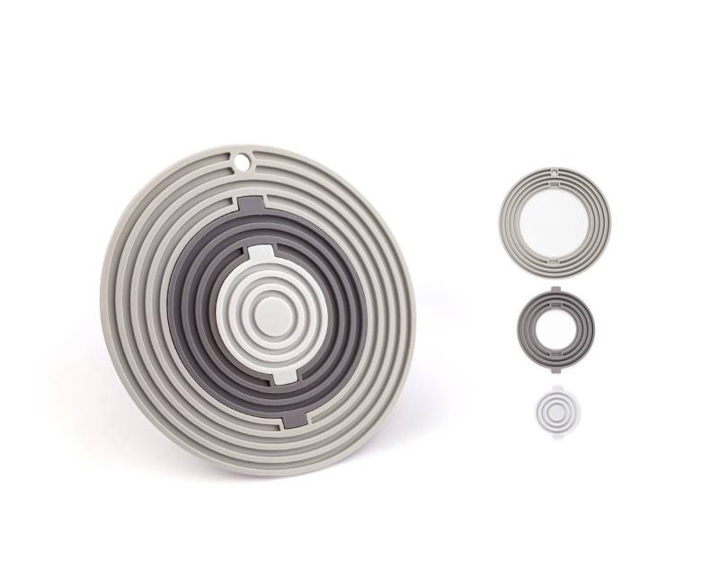 NEOFLAM® Topfuntersetzer FIKA 3in1 Silikon- Untersetzer, 3-tlg., Spülmaschinenfest, Rutschfest, Hitzebeständig von NEOFLAM®