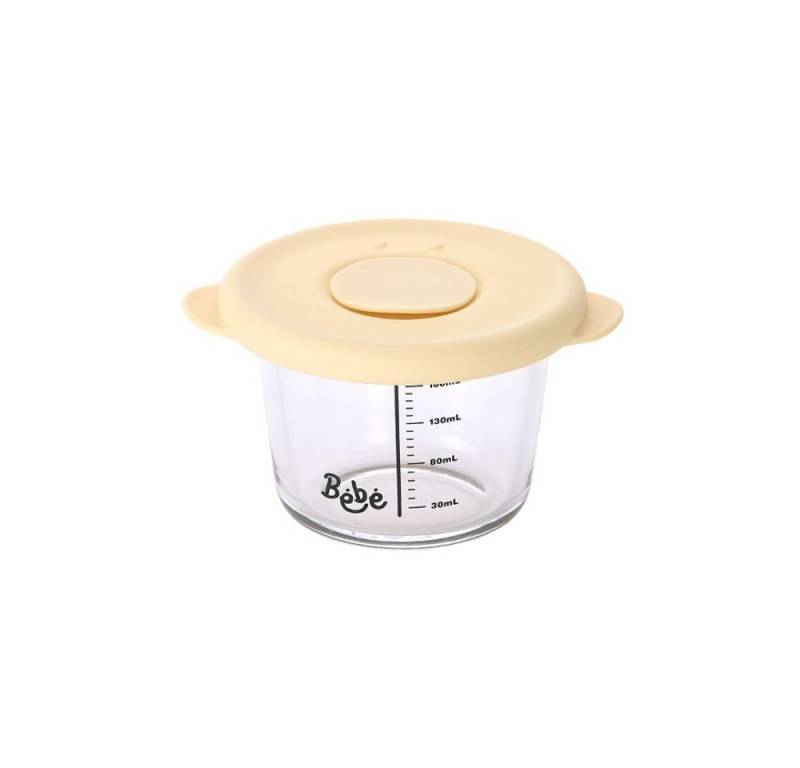 NEOFLAM® Vorratsglas BÉBÉ Babynahrungsbehälter 3er Set - 230ml Gelb, Borosilikatglas, Silikon, (1-tlg) von NEOFLAM®