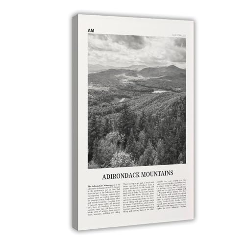 Adirondack Druck in Berge, Schwarz und Weiß, New York, USA, USA, Stadtreise, Landschaft, Leinwand, modernes Poster, Wandkunstdrucke, Gemälde, Wohnzimmer, Schlafzimmer, Dekoration, 50 x 75 cm Adirondack Druck in Berge, Schwarz und Weiß, New York, USA, USA, Stadtreise, Landschaft, Leinwand, modernes Poster, Wandkunstdrucke, Gemälde, Wohnzimmer, Schlafzimmer, Dekoration, 50 x 75 cm von NEOHI