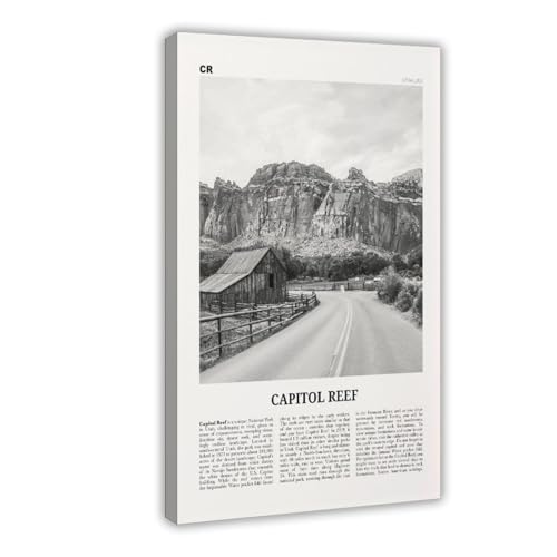 Capitol Reef Nationalpark-Druck, Schwarz und Weiß, Utah, USA, USA, Stadtreise, Landschaft, Leinwand, modernes Poster, Wandkunstdrucke, Gemälde, Wohnzimmer, Schlafzimmer, Dekoration, 60 x 90 cm Capitol Reef Nationalpark-Druck, Schwarz und Weiß, Utah, USA, USA, Stadtreise, Landschaft, Leinwand, modernes Poster, Wandkunstdrucke, Gemälde, Wohnzimmer, Schlafzimmer, Dekoration, 60 x 90 cm von NEOHI