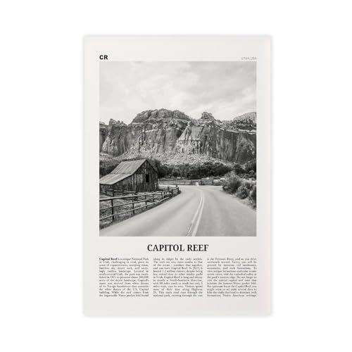 Kunstdruck auf Leinwand, Motiv: Capitol Reef National Park, Utah, USA, USA, Stadtreise, Landschaft, Leinwand, Wandkunst, Poster und Drucke, ästhetische Dekoration für Schlafzimmer, Büro, 60 x 90 cm Kunstdruck auf Leinwand, Motiv: Capitol Reef National Park, Utah, USA, USA, Stadtreise, Landschaft, Leinwand, Wandkunst, Poster und Drucke, ästhetische Dekoration für Schlafzimmer, Büro, 60 x 90 cm von NEOHI