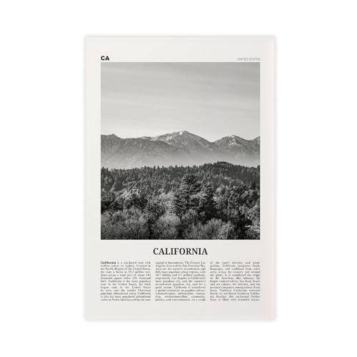 Kunstdruck auf Leinwand, Motiv: Kalifornien, Schwarz-Weiß-Berge, USA, USA, Nordamerika, Stadt, Reiselandschaft, Wanddekoration, Poster, Zuhause, Bar, Restaurant, Garage, Café, Geschenk, 40 x 60 cm Kunstdruck auf Leinwand, Motiv: Kalifornien, Schwarz-Weiß-Berge, USA, USA, Nordamerika, Stadt, Reiselandschaft, Wanddekoration, Poster, Zuhause, Bar, Restaurant, Garage, Café, Geschenk, 40 x 60 cm von NEOHI
