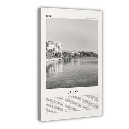 NEOHI Cairns-Druck, Schwarz-Weiß, Queensland, Australien, Ozeanien, Stadt, Reiselandschaft, Leinwand, Wandkunst, Poster und Drucke, Raum, ästhetisch, Schlafzimmer, Büro, Dekoration, 50 x 75 cm NEOHI Cairns-Druck, Schwarz-Weiß, Queensland, Australien, Ozeanien, Stadt, Reiselandschaft, Leinwand, Wandkunst, Poster und Drucke, Raum, ästhetisch, Schlafzimmer, Büro, Dekoration, 50 x 75 cm von NEOHI