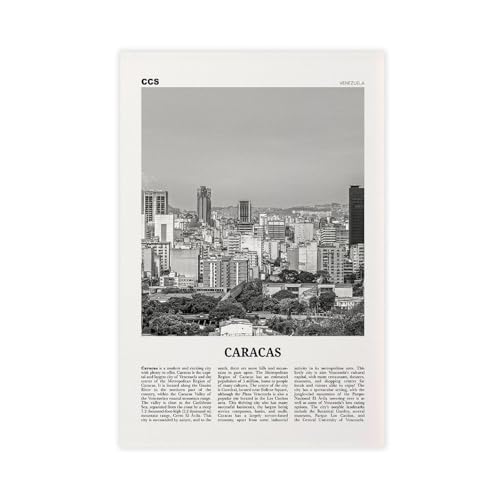 NEOHI Caracas-Druck, schwarz-weißes Stadtbild, Venezuela, Santiago De León, Stadtreiselandschaft, Leinwand-Kunst, Poster und Drucke, ästhetisches Schlafzimmer, Büro-Dekor, 50 x 75 cm NEOHI Caracas-Druck, schwarz-weißes Stadtbild, Venezuela, Santiago De León, Stadtreiselandschaft, Leinwand-Kunst, Poster und Drucke, ästhetisches Schlafzimmer, Büro-Dekor, 50 x 75 cm von NEOHI