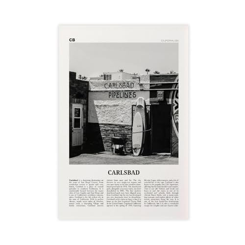 NEOHI Carlsbad-Druck, Schwarz-Weiß-Surf, Kalifornien, USA, USA, Stadtreise, Landschaft, Leinwand, modernes Poster, Wandkunstdrucke, Gemälde, Wohnzimmer, Schlafzimmer, Dekoration, 60 x 90 cm NEOHI Carlsbad-Druck, Schwarz-Weiß-Surf, Kalifornien, USA, USA, Stadtreise, Landschaft, Leinwand, modernes Poster, Wandkunstdrucke, Gemälde, Wohnzimmer, Schlafzimmer, Dekoration, 60 x 90 cm von NEOHI