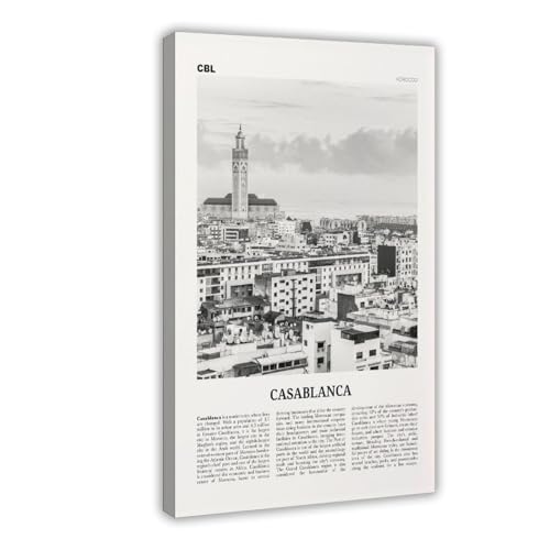NEOHI Casablanca Druck auf Leinwand, Marokko, Afrika, Stadt, Reiselandschaft, Leinwand, modernes Poster, Wandkunstdrucke, Gemälde, Wohnzimmer, Schlafzimmer, Dekoration, 30 x 45 cm NEOHI Casablanca Druck auf Leinwand, Marokko, Afrika, Stadt, Reiselandschaft, Leinwand, modernes Poster, Wandkunstdrucke, Gemälde, Wohnzimmer, Schlafzimmer, Dekoration, 30 x 45 cm von NEOHI