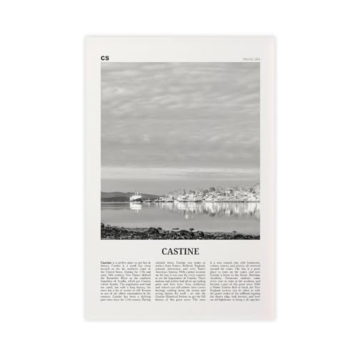 NEOHI Castine Print Schwarz-Weiß, Maine, USA, USA, Stadtreise, Landschaft, Leinwand, modernes Poster, Wandkunstdrucke, Gemälde, Wohnzimmer, Schlafzimmer, Dekoration, 50 x 75 cm NEOHI Castine Print Schwarz-Weiß, Maine, USA, USA, Stadtreise, Landschaft, Leinwand, modernes Poster, Wandkunstdrucke, Gemälde, Wohnzimmer, Schlafzimmer, Dekoration, 50 x 75 cm von NEOHI