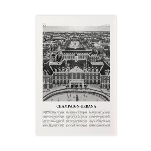 NEOHI Champaign-Urbana-Druck, schwarz-weiß, Dekoration, Stadtreise, Landschaft, Leinwand, Wandkunst, Poster und Drucke, Raum, ästhetisch, Schlafzimmer, Büro, Dekoration, 30 x 45 cm NEOHI Champaign-Urbana-Druck, schwarz-weiß, Dekoration, Stadtreise, Landschaft, Leinwand, Wandkunst, Poster und Drucke, Raum, ästhetisch, Schlafzimmer, Büro, Dekoration, 30 x 45 cm von NEOHI