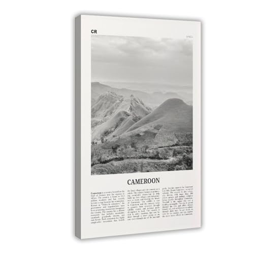 NEOHI Kamerun-Druck, Schwarz-Weiß, Land-Kunstdruck, Afrika, Stadt, Reiselandschaft, Leinwand-Kunst, Wanddekoration, Poster, Zuhause, Bar, Restaurant, Garage, Café, Logo, Geschenk, 60 x 90 cm NEOHI Kamerun-Druck, Schwarz-Weiß, Land-Kunstdruck, Afrika, Stadt, Reiselandschaft, Leinwand-Kunst, Wanddekoration, Poster, Zuhause, Bar, Restaurant, Garage, Café, Logo, Geschenk, 60 x 90 cm von NEOHI