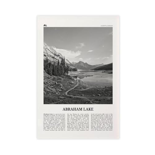 NEOHI Kunstdruck auf Leinwand, Motiv: Abraham See, Schwarz und Weiß, Stadtreise, Landschaft, Poster und Drucke, Raum, ästhetisch, Schlafzimmer, Büro, Dekoration, 30 x 45 cm NEOHI Kunstdruck auf Leinwand, Motiv: Abraham See, Schwarz und Weiß, Stadtreise, Landschaft, Poster und Drucke, Raum, ästhetisch, Schlafzimmer, Büro, Dekoration, 30 x 45 cm von NEOHI
