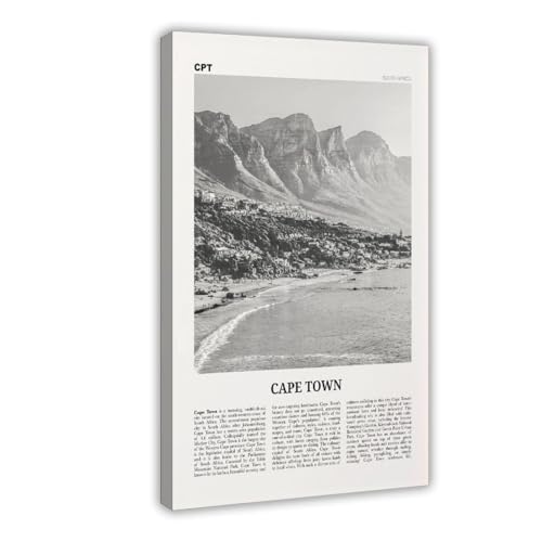 NEOHI Kunstdruck auf Leinwand, Motiv: Kapstadt, Schwarz-Weiß-Berge, Südafrika, Stadtreise, Landschaft, Poster, Kunstdruck, Raum, ästhetisch, Schlafzimmer, Büro, Dekoration, 30 x 45 cm NEOHI Kunstdruck auf Leinwand, Motiv: Kapstadt, Schwarz-Weiß-Berge, Südafrika, Stadtreise, Landschaft, Poster, Kunstdruck, Raum, ästhetisch, Schlafzimmer, Büro, Dekoration, 30 x 45 cm von NEOHI